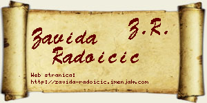 Zavida Radoičić vizit kartica